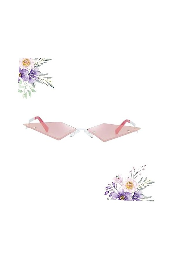 HOMSFOU Lunettes De Mode Lunettes Chic Vintage Lunettes De Mode Des Années 90 Années 80 Lunettes De Soleil De Fête Oeil De Ch