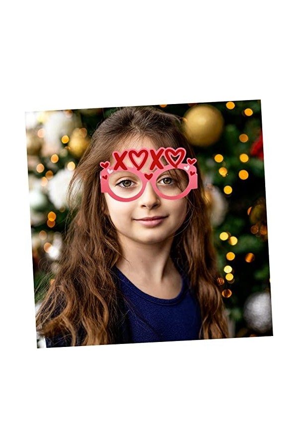 SOIMISS 12 Pcs Amour Costume Élégant Filles En Forme Drôle Saint Valentin Fête Jour En Forme De Coeur Accessoires Cadres Coeu