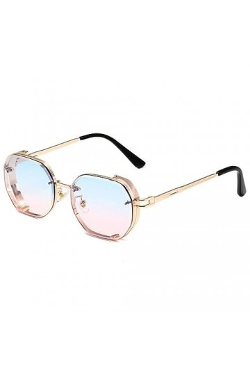 MUTYNE Lunettes de soleil steampunk en métal à monture épaisse rectangle hommes lunettes de soleil vintage monture en métal l