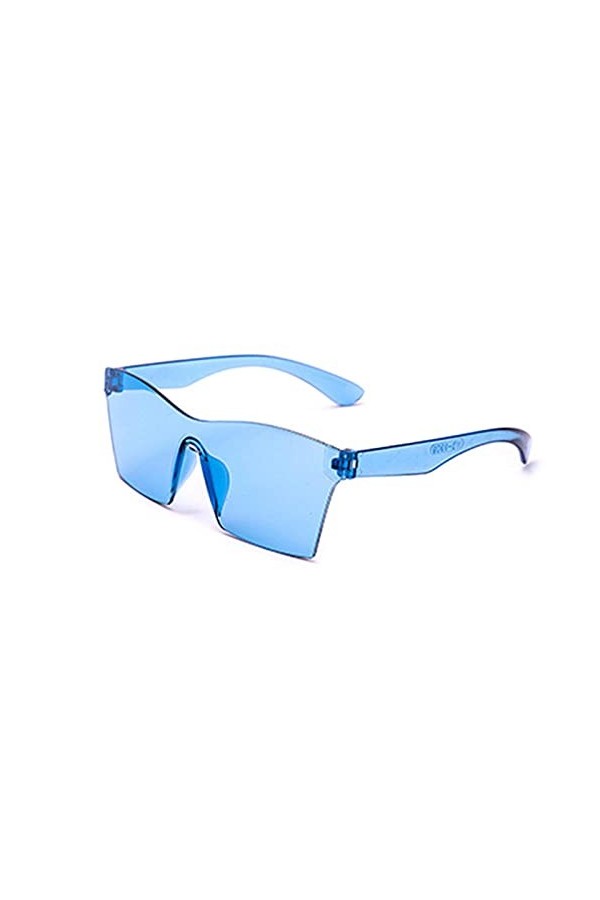 WQZYY&ASDCD des Lunettes De Soleil Femme Homme One Piece Carré Lunettes De Soleil Femmes Oculaire Océan Couleur Lentille Lune