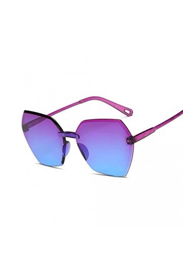 YUANCHENG Lunettes de Soleil de Couleur Bonbon Lunettes de Soleil carrées sans Cadre pour Femmes Lunettes de Soleil rétro pou