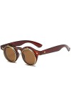 YUANCHENG Classique Vintage Flap Steampunk Femmes Lunettes de Soleil Teinté Clair Lentille Lunettes Hommes Lunettes de Soleil