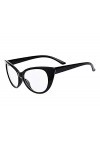 Lunettes de soleil - femme - chat - oeil de chat - monture noire - verre - transparent - idée cadeau de Noël et danniversair