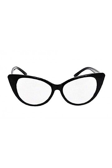 Lunettes de soleil - femme - chat - oeil de chat - monture noire - verre - transparent - idée cadeau de Noël et danniversair