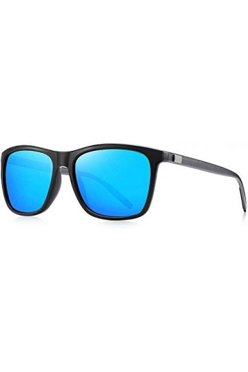 Lunettes de soleil polarisées Hommes FemmesSunglasses Al-Mg Metal Frame Lightweight Fishing Sports Outdoors Bleu 
