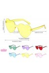 Lot de 12 paires de lunettes en forme de cœur - Style rétro - Style rétro - Sans monture - En forme de cœur
