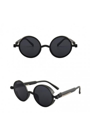 Lunettes de soleil à monture ronde punk vintage pour hommes et femmes, lunettes de soleil à petits verres UV400, lunettes de 