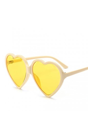 KANCK Lunette de Soleil Lunettes Amour Coeur Lunettes de Soleil Femmes Chat Oeil Vintage Cadeau de Noël Noir Rose Rouge Coeur
