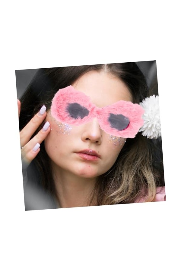 Holibanna Lunettes En Peluche Lunettes De Soleil Lunettes De Fête Disco Lunettes Cool Pour Adolescents Lunettes De Fête Pour 