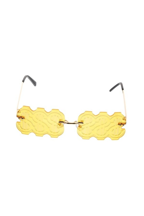Adorainbow Verres En Forme Lunettes De Soleil Des Années 90 Lunettes En Forme De Dollar Lunettes De Soleil Fantaisie Lunettes