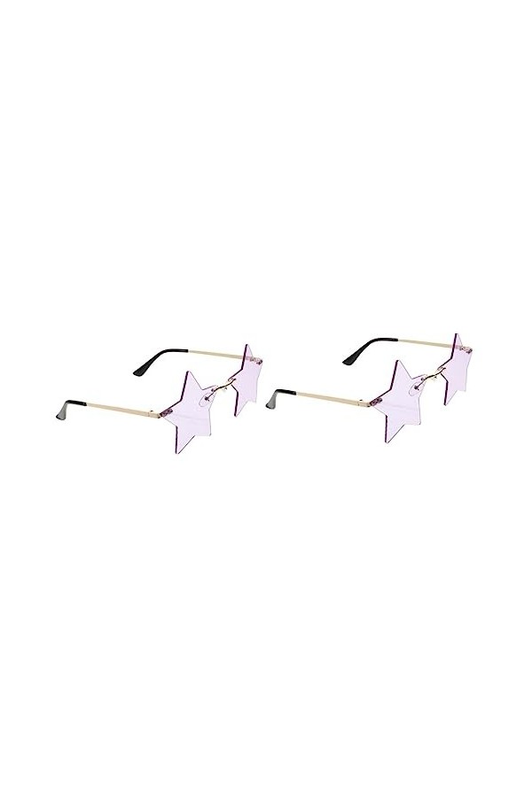 Abaodam 2 Pièces Lunettes De Soleil Pentagramme Lunettes Costume De Soleil Accessoires De Lunettes De Soleil Étoiles Verres E