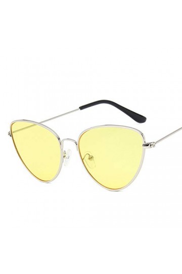 YUANCHENG Petit Vintage Cat Eye Lunettes de Soleil Femmes Vintage Rouge Noir Lunettes de Soleil Femme Dames Cateyes Lunettes 