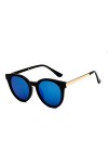 YUANCHENG Cat Eye Rose Lunettes de Soleil Femme Nuances Miroir Femelle carré Lunettes de Soleil pour Les Femmes revêtement oc