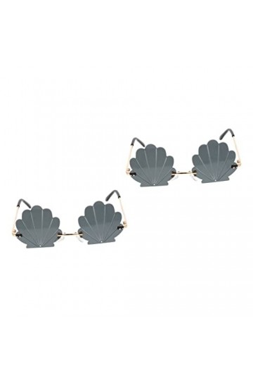 SOIMISS 2 Pièces Lunettes De Soleil Coquille Coloré Lunettes Amusantes Conque à La Mode Fournitures De Costumes De Fête Dété