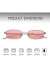 ADEWU Lunettes de soleil rétro rectangulaires - Vintage - Lunettes étroites - Protection UV - Pour homme et femme, Lentille r