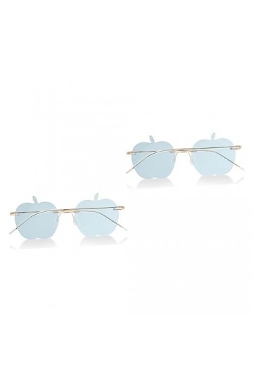 NOLITOY 2 Paires Jour Femmes Arc-En-Ciel Saint Valentin Pommes Bleu Ciel Costume En Forme De Pomme Discothèque Lunettes De So