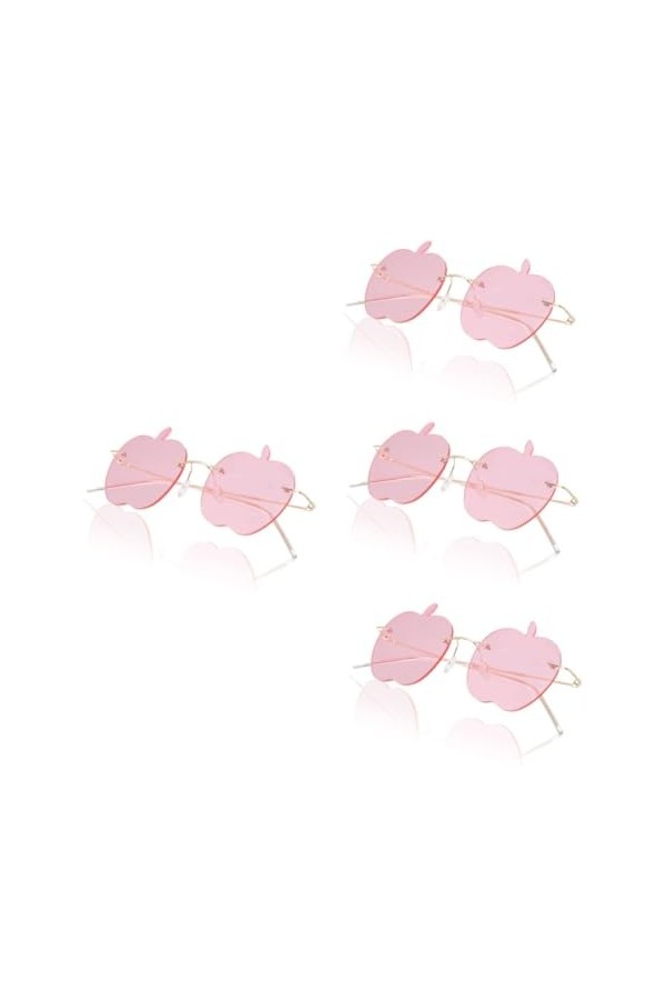 NOLITOY 2 Paires Jour Femmes Arc-En-Ciel Saint Valentin Pommes Bleu Ciel Costume En Forme De Pomme Discothèque Lunettes De So