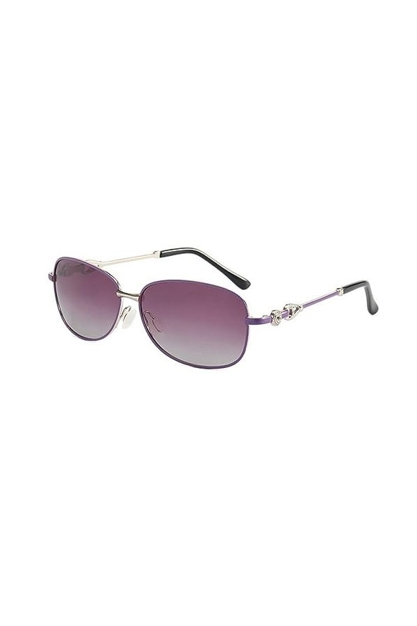 MUTYNE Mode strass diamant cadre lunettes de soleil femmes hommes métal lunettes de soleil lunettes vintage, violet, taille u