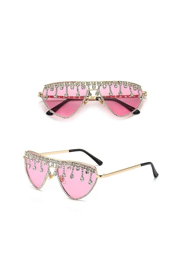MUTYNE Diamant Diamant Lunettes De Soleil Femmes Cat Eye Décoration Lunettes De Soleil Brillant Lentille Cadres Vintage Lunet