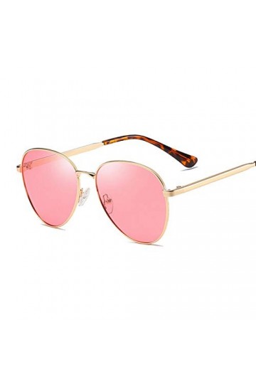 SHANGYUN Lunettes de soleil dextérieur tendance pour femme - Lunettes de soleil rétro UV400 - Rose doré