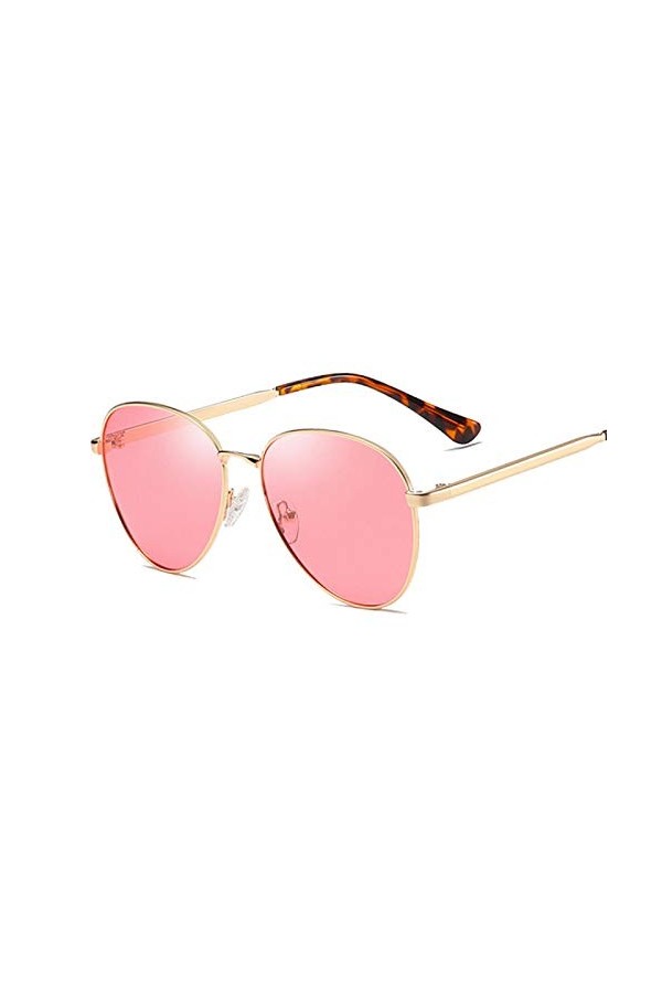 SHANGYUN Lunettes de soleil dextérieur tendance pour femme - Lunettes de soleil rétro UV400 - Rose doré