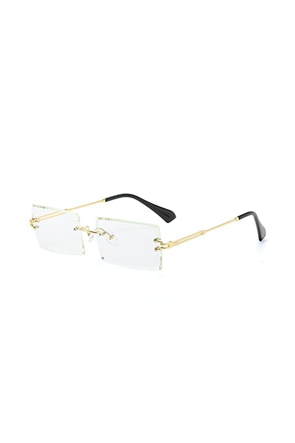 Lunettes de soleil rétro pour femme - Lunettes de soleil dégradées - Lunettes de soleil sans monture - - c8,