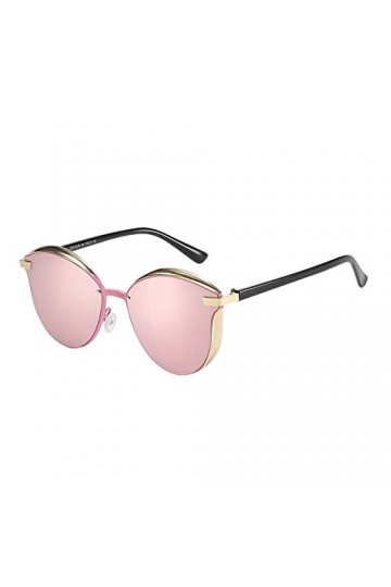 Dorjuli Y2k Lunettes de soleil rondes sans monture Lunettes de soleil Lunettes de soleil UV Lunettes de soleil dété conforta