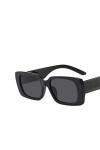 DSAI Lunettes de soleil carrées vintage pour femme et homme - Lunettes rectangulaires pour femme - Nuances rétro - Noir et gr
