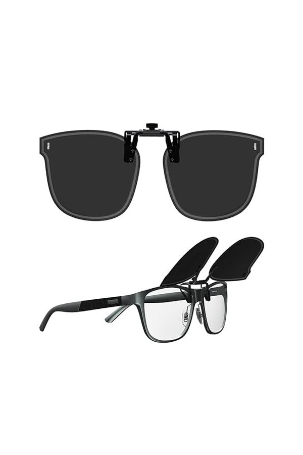 Goiteia Lunettes de soleil polarisées à clipser sur lunettes de vue pour femmes tendance | faciles à mettre et à enlever dun