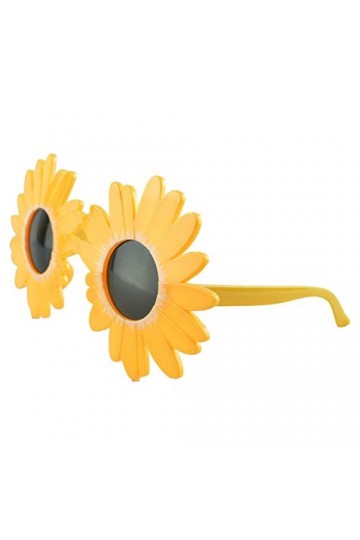 NUOBESTY Lunettes de soleil Tournesol Ronde en Forme de Fleur Lunettes Nouveauté Danse Hawaïenne