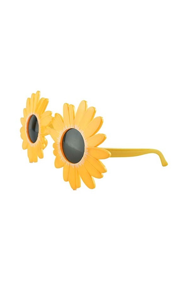 NUOBESTY Lunettes de soleil Tournesol Ronde en Forme de Fleur Lunettes Nouveauté Danse Hawaïenne