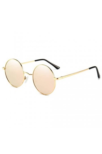 Dollger Lunettes de soleil rondes polarisées - Lunettes de soleil rondes rétro steampunk UV400 - Lunettes de soleil pour homm