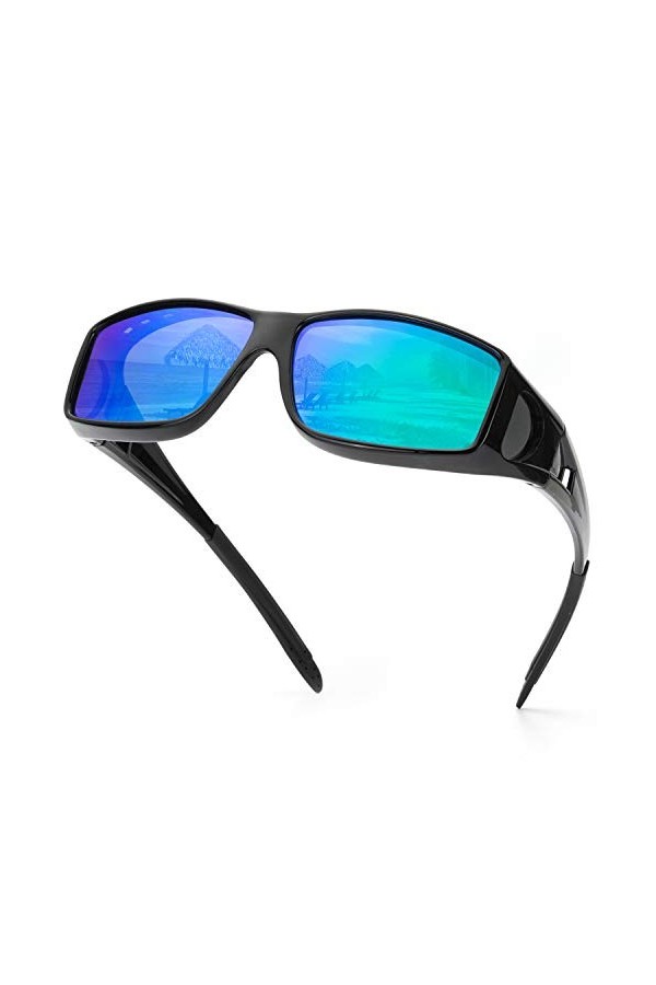 IGnaef Fit Over Glasses Lunettes de soleil Lentilles polarisées, enveloppant les lunettes de soleil porter sur des lunettes r