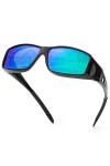 IGnaef Fit Over Glasses Lunettes de soleil Lentilles polarisées, enveloppant les lunettes de soleil porter sur des lunettes r