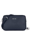 David Jones - Petit Sac Bandoulière Rectangulaire Femme - Sac à Main Chaîne Porté Epaule Cuir PU Rigide - Sac Rectangle Compa
