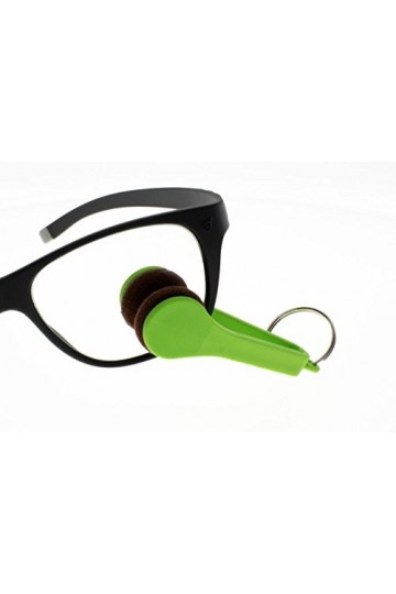 Visio Clean Pince Micro-fibre pour nettoyer facilement tous les verres de vos lunettes et smartphones Vert anis micro fibre p