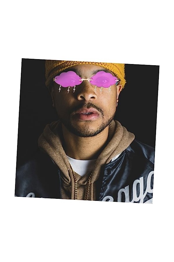 Didiseaon 2 Paires Lunettes De Soleil Nuage Verres Clairs Lunettes De Forme Bizarre Lunettes De Soleil à Verres Des Lunettes