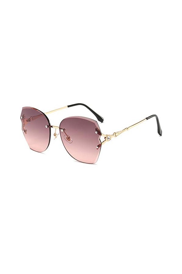 na Lunettes de soleil garnies sans cadre Mode Lunettes de soleil pour femmes Lunettes de soleil UV400, B