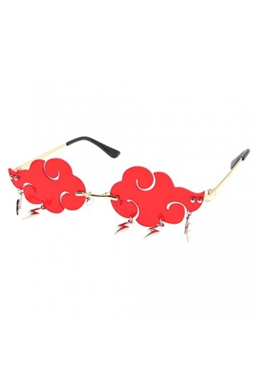 VALICLUD Lunettes de Soleil sans Bordure Créative 90 Verres Disco Clouds Lunettes de Soleil Tassel pour Femmes Hommes