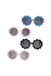 Toyvian 4 Pièces Des Lunettes Verres Ronds De Tournesol Lunettes De Soleil Tendance Pour Femmes Tournesol Pour Enfants Lunett