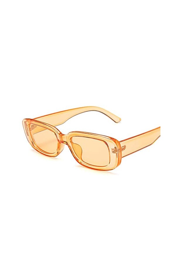 UKKD Lunette De Soleil Femme Square Lady Lunettes De Soleil Voyages De Luxe Petit Rectangle Sun Lunettes Hommes Et Femmes Lun