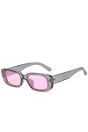 UKKD Lunette De Soleil Femme Square Lady Lunettes De Soleil Voyages De Luxe Petit Rectangle Sun Lunettes Hommes Et Femmes Lun