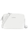 David Jones - Petit Sac Bandoulière Rectangulaire Femme - Sac à Main Chaîne Porté Epaule Cuir PU Rigide - Sac Rectangle Compa