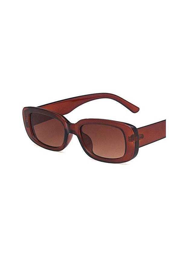 UKKD Lunette De Soleil Femme Square Lady Lunettes De Soleil Voyages De Luxe Petit Rectangle Sun Lunettes Hommes Et Femmes Lun