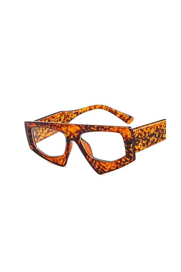 hdsrf Lunettes de Soleil irrégulières Mode Lunettes de Soleil surdimensionnées léopard Femmes Lunettes de Soleil&nbsp;&nbsp;&nbsp;Femme UV 4