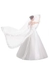 Voile de Mariée avec dentelle sur les bords Voile de Marriage Longue de 5 Mètres élégant Beau Blanc Nuptiale Accessoires de M