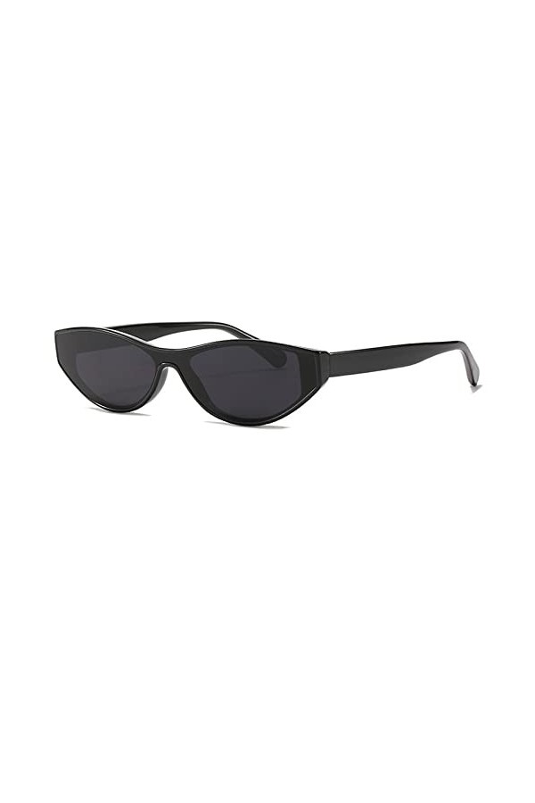 Lunettes De Soleil Une Pièce Femmes Lunettes De Soleil Oeil De Chat Vintage Pour Nuances Punk Uniques UV400,Noir Noir