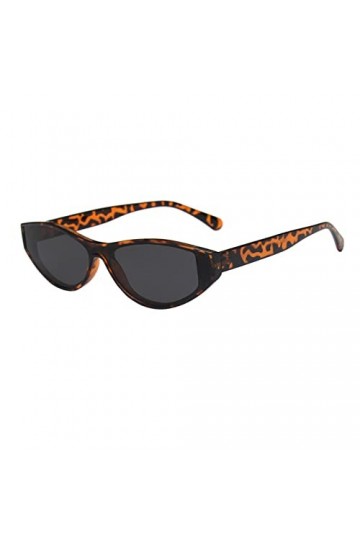 Lunettes De Soleil Une Pièce Femmes Lunettes De Soleil Oeil De Chat Vintage pour Nuances Punk Uniques UV400,Léopard-Noir
