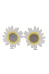 WQZYY&ASDCD des Lunettes De Soleil Femme Homme Personnalité De La Mode Blanc Marguerite Fleur Lunettes Femmes Drôle Fête Four