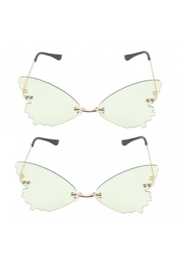GALPADA 2 Pièces Lunettes De Soleil Sans Monture Espejuelos Para Mujer Lunettes Femme Lunettes Deguisement Lunettes Papillons